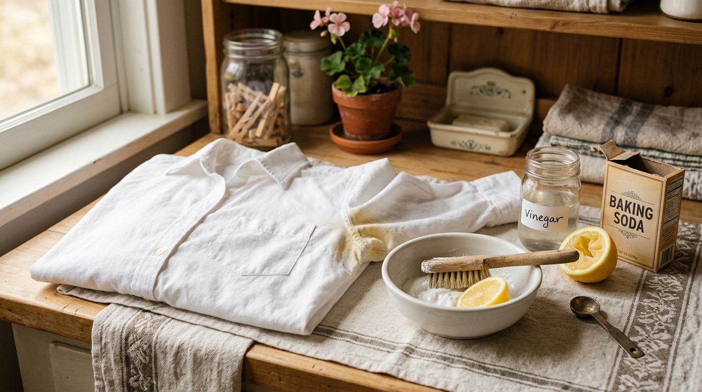 The Simple Way to Remove Yellow Sweat Stains From White Shirts
