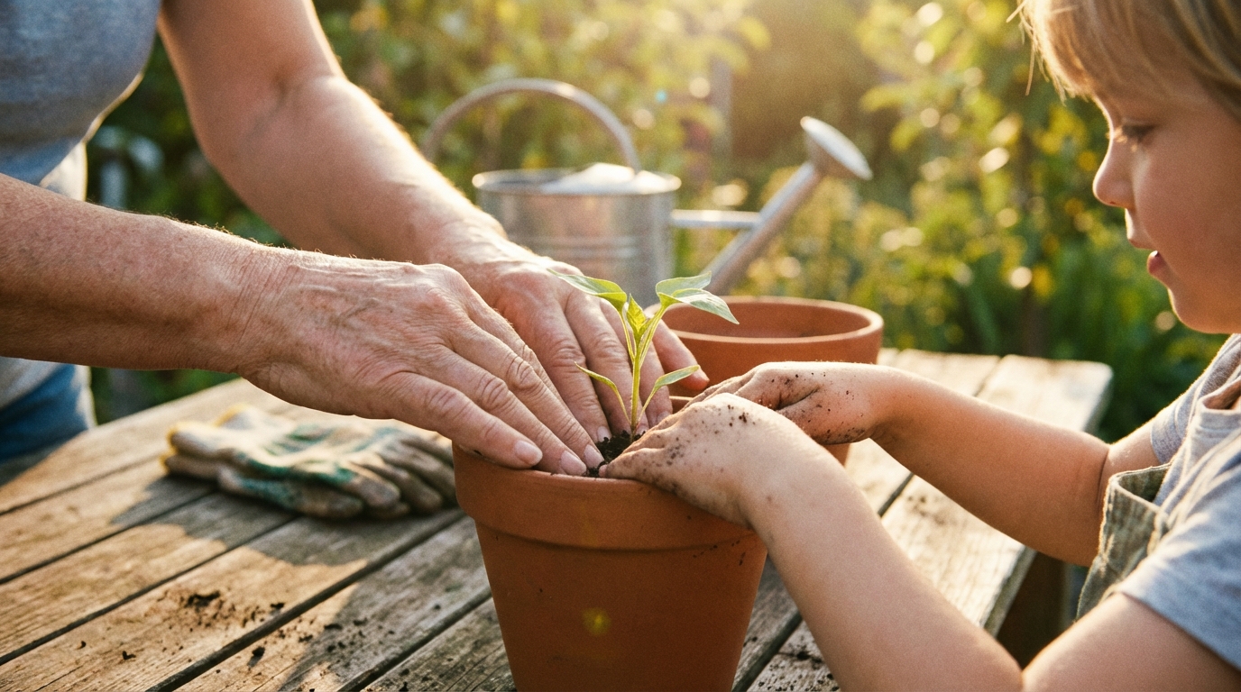 Tijd maken die zich niet gehaast voelt met kleinkinderen